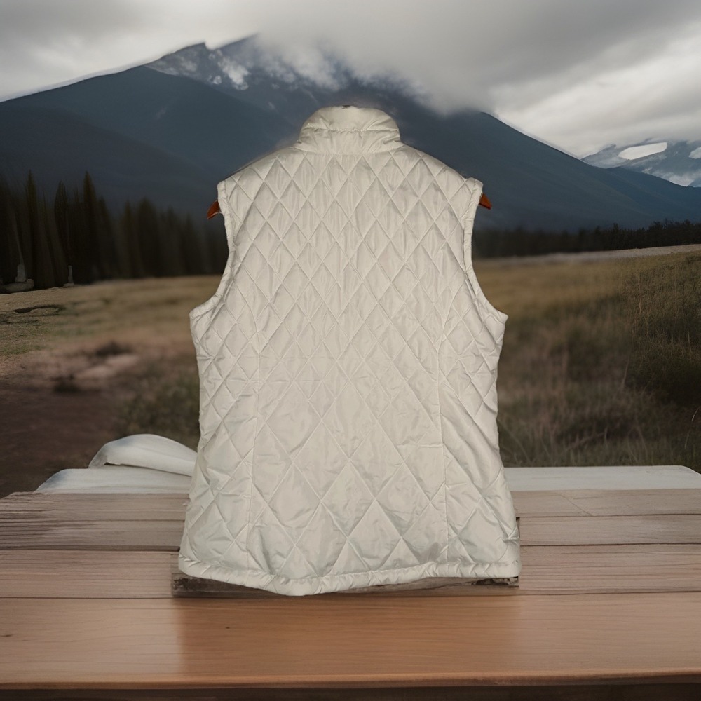 Free Country Reversible Puffer Vest Woman's Large White/Gray EC - Picture 2 of 16